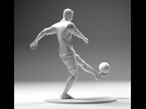 footballer 02 footstrike 01 stl 3d print model 3D 打印模型