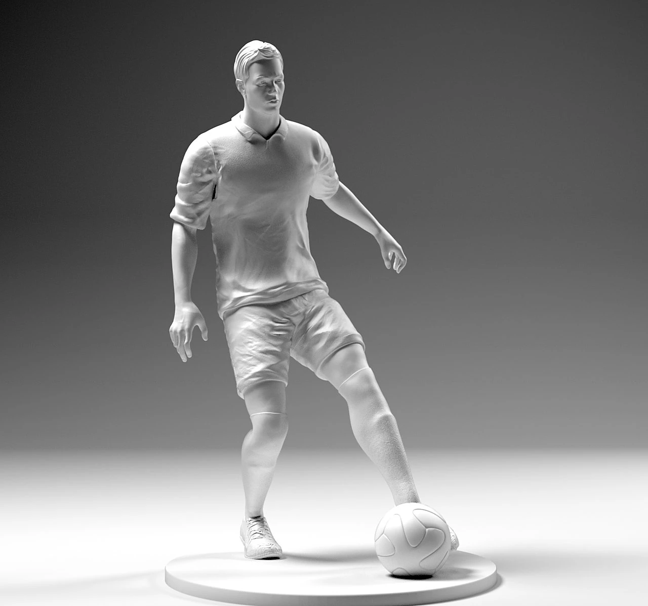 footballer 02 footstrike 02 stl 3d print model 3D Print Model .c4d .max .obj .3ds .fbx .stl .blend 