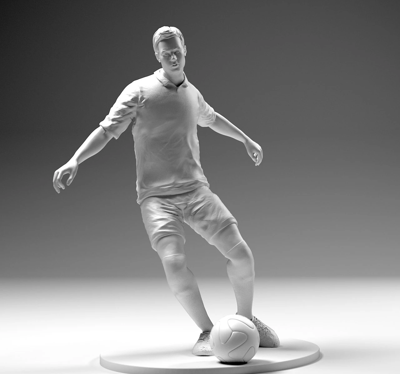 footballer 02 footstrike 03 stl 3D Print Model .c4d .max .obj .3ds .fbx .stl .blend 