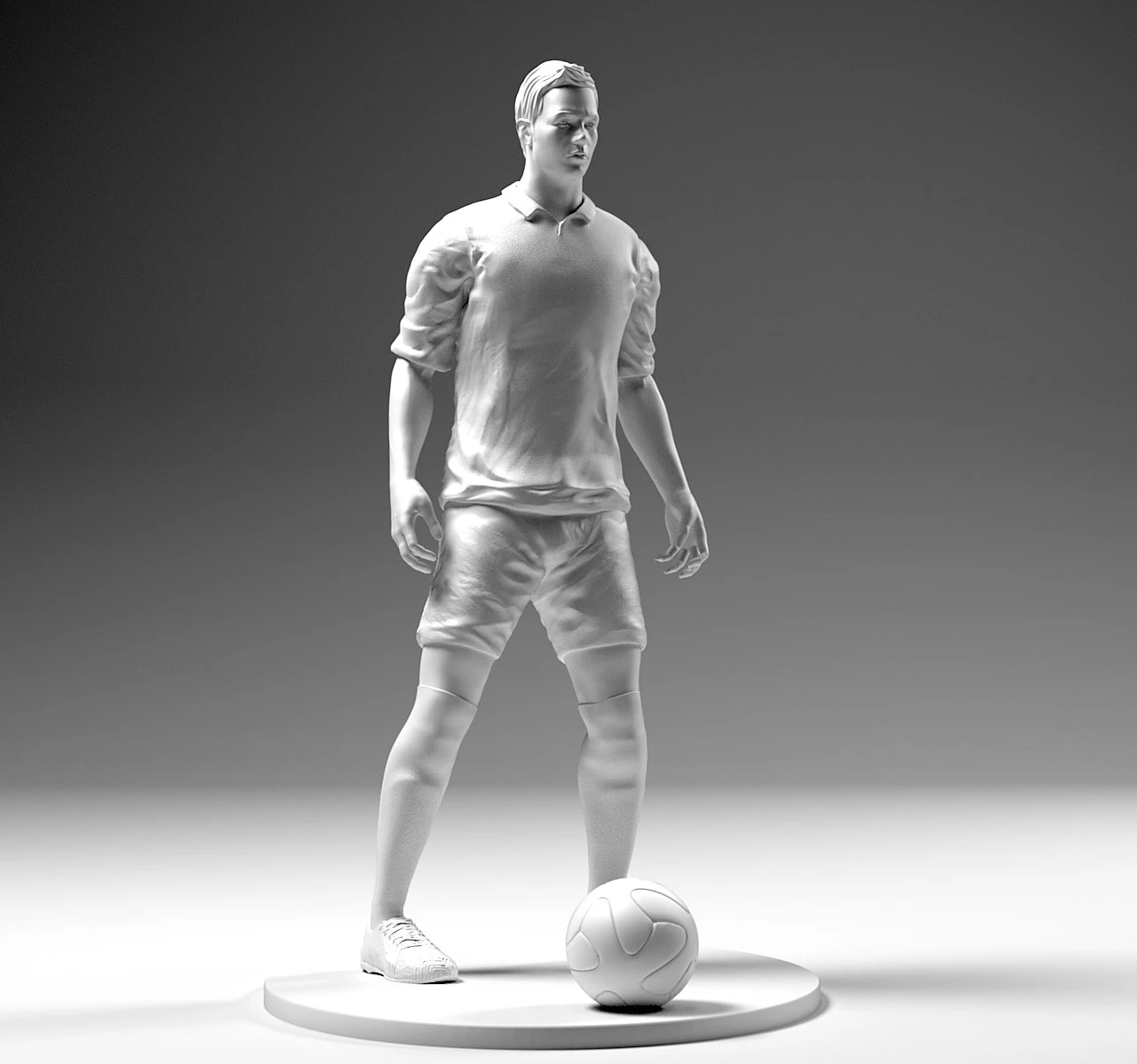 footballer 02 prepare to footstrike 01 stl 3D Print Model .c4d .max .obj .3ds .fbx .stl .blend