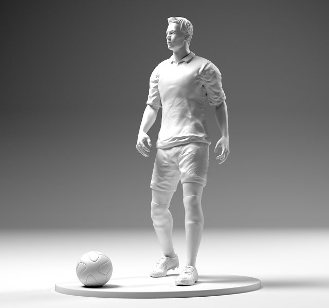 footballer 02 prepare to footstrike 02 stl 3D Print Model .c4d .max .obj .3ds .fbx .stl .blend 