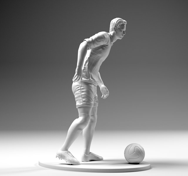 footballer 02 prepare to footstrike 03 stl 3D Print Model .c4d .max .obj .3ds .fbx .stl .blend 