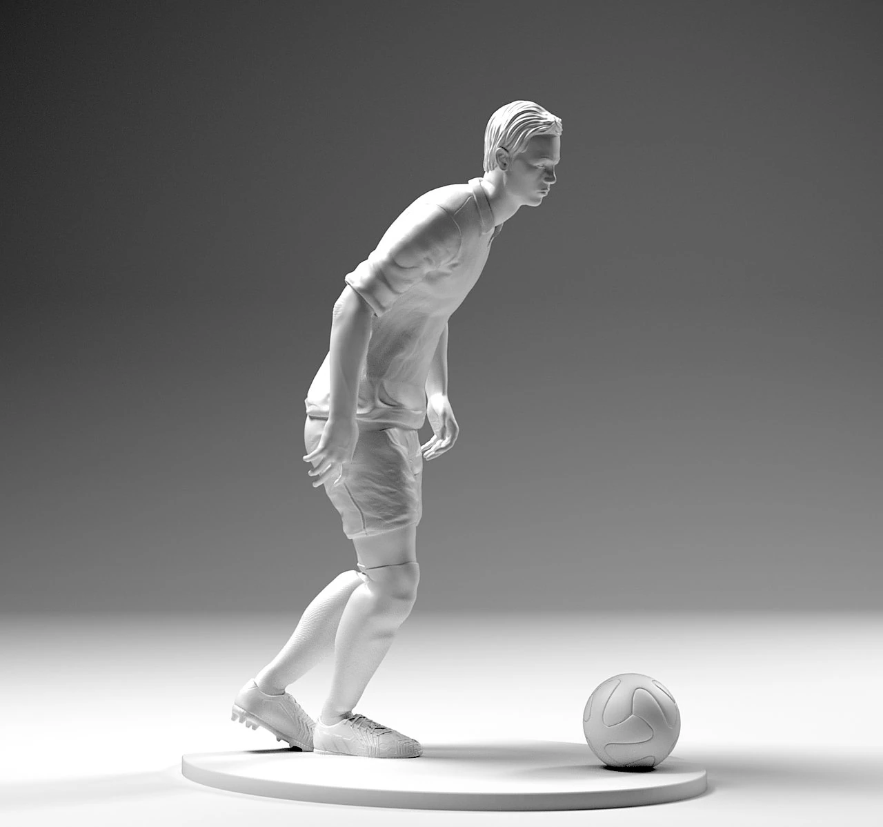 footballer 02 prepare to footstrike 04 stl 3D Print Model .c4d .max .obj .3ds .fbx .stl .blend 