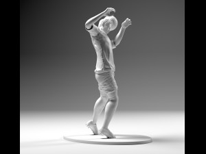 footballer 02 headstrike 01 stl 3d print model 3D Print Model
