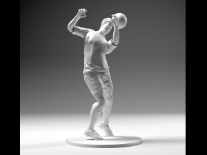 footballer 02 headstrike 01 stl 3d print model Modelo de impresión 3D