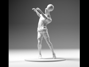footballer 02 headstrike 01 stl 3d print model Modelo de impresión 3D