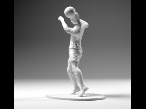footballer 02 headstrike 01 stl 3d print model Modelo de impresión 3D