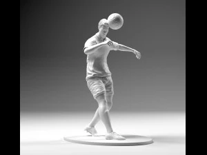footballer 02 headstrike 02 stl 3d print model 3D Print Model