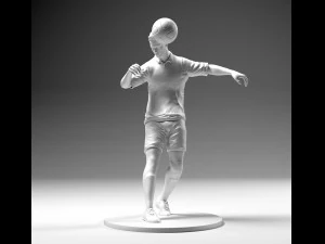 footballer 02 headstrike 02 stl 3d print model 3D Print Model
