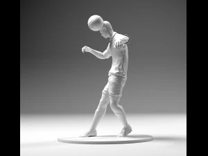 footballer 02 headstrike 02 stl 3d print model 3D Print Model