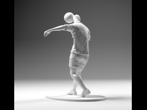 footballer 02 headstrike 02 stl 3d print model Modelo de impresión 3D