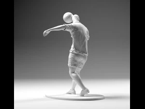 footballer 02 headstrike 02 stl 3d print model 3D Print Model