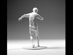 footballer 02 headstrike 02 stl 3d print model 3D Print Model