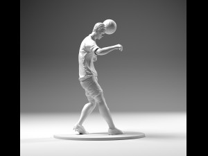footballer 02 headstrike 02 stl 3d print model Modelo de impresión 3D