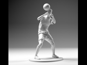 footballer 02 headstrike 03 stl 3d print model 3D Print Model