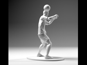 footballer 02 headstrike 03 stl 3d print model 3D-Druckmodell
