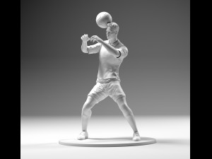 footballer 02 headstrike 03 stl 3d print model 3D-Druckmodell