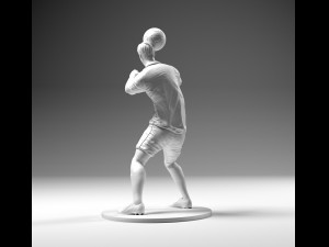 footballer 02 headstrike 03 stl 3d print model 3D-Druckmodell