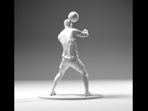 footballer 02 headstrike 03 stl 3d print model 3D-Druckmodell