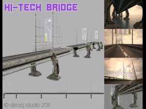 hi tech bridge 3D Model