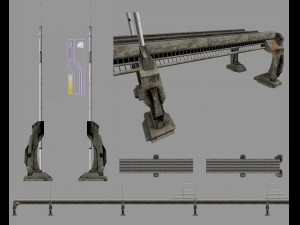 hi tech bridge 3D Model