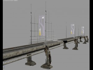 hi tech bridge 3D Model