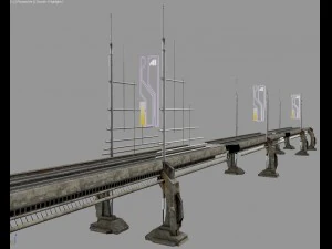 hi tech bridge 3D Model