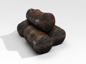 barrels lowpoly Model 3D
