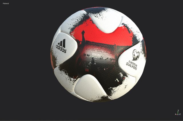 euro 2018 qualifier official match ball pbr Modèle 3D .c4d .max .obj .3ds .fbx .stl .blend 