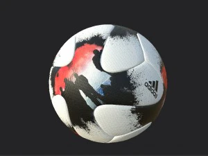 Офіційний м'яч для кваліфікації Євро-2018 pbr 3D Модель