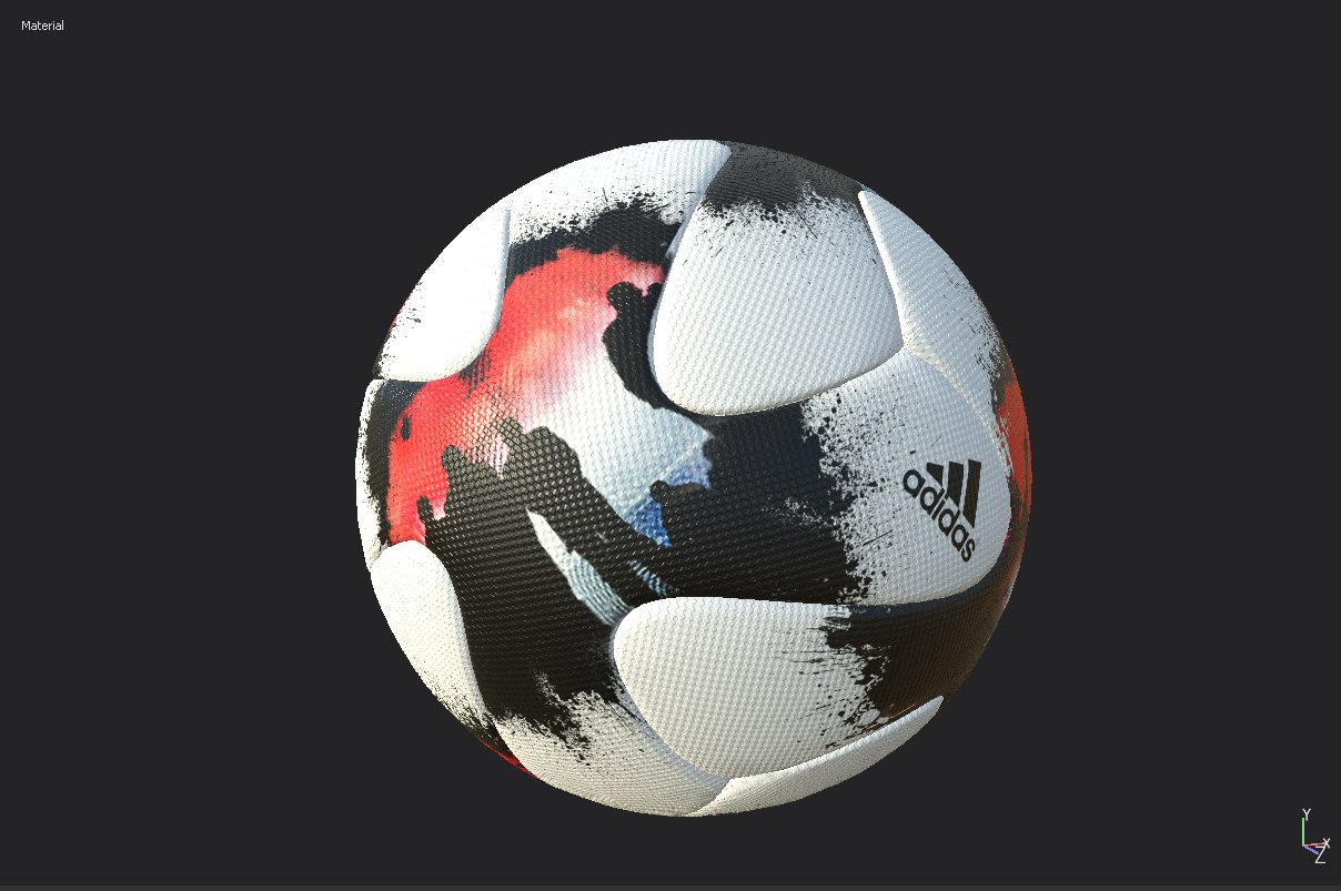 Euro 2018 qualifier official match ball PBR 3D Model in ...