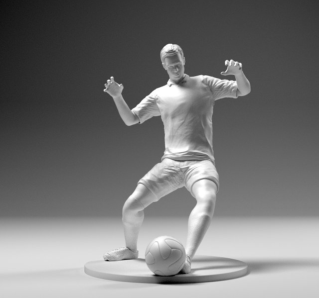 footballer 02 sledge strike 01 stl 3d print model 3D Print Model .c4d .max .obj .3ds .fbx .stl .blend 
