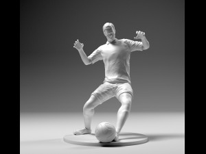 footballer 02 sledge strike 01 stl 3d print model 3D Print Model