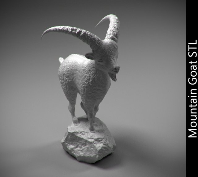 Download mountain goat on the stone stl 3D Model