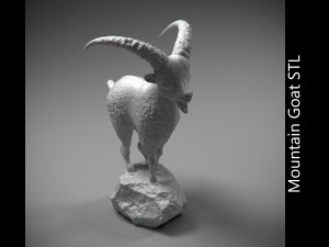 mountain goat on the stone stl 3D प्रिंट मॉडल