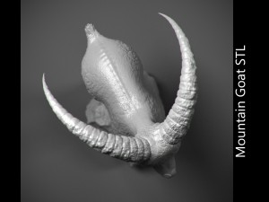 mountain goat on the stone stl 3D प्रिंट मॉडल