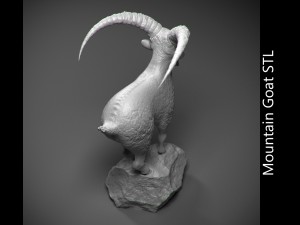 mountain goat on the stone stl 3D प्रिंट मॉडल
