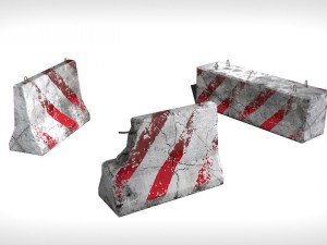 road blocks detailed 3Dモデル