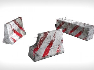 road blocks detailed 3D Model