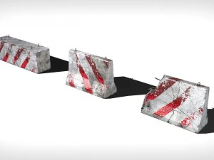road blocks detailed 3D Model
