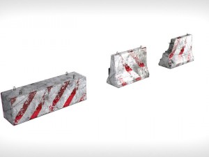road blocks detailed Model 3D