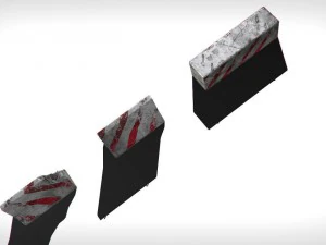 road blocks detailed 3D Model