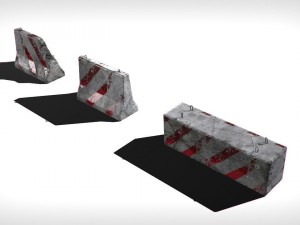 road blocks detailed Model 3D