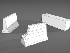 road blocks detailed Model 3D