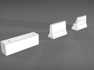road blocks detailed Model 3D