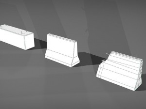 road blocks detailed Model 3D