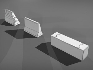 road blocks detailed Model 3D