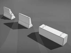 road blocks detailed 3D Model