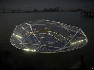 glow stadium pbr 3D Model