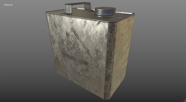 oil canister 04 pbr 3D Модель .c4d .max .obj .3ds .fbx .stl .blend 